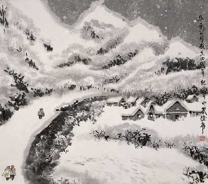 徐希 丁卯（1987年）作 林山霁雪 立轴